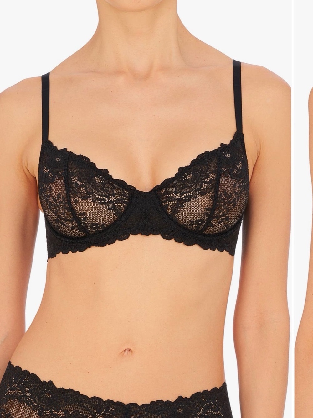 NEW Natori Black Lace Underwire Bra